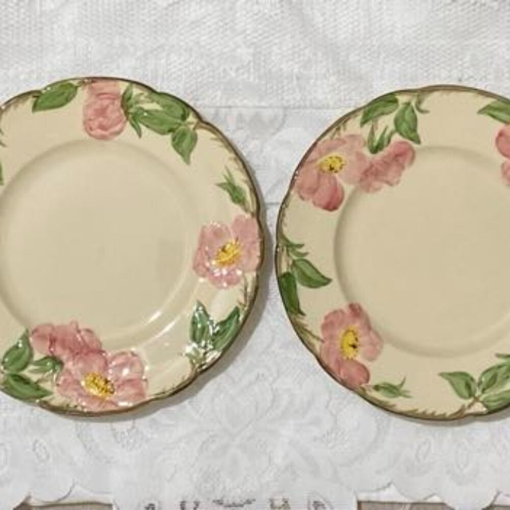 FRANCISCAN Desert Rose (England & USA Back Stamp) Salad Plate - Set of 2, Pink R